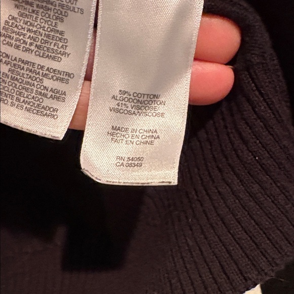 Vintage Nine West Black Knit Cardigan Sweater Women's Size M Regular Solid - Picture 7 of 7